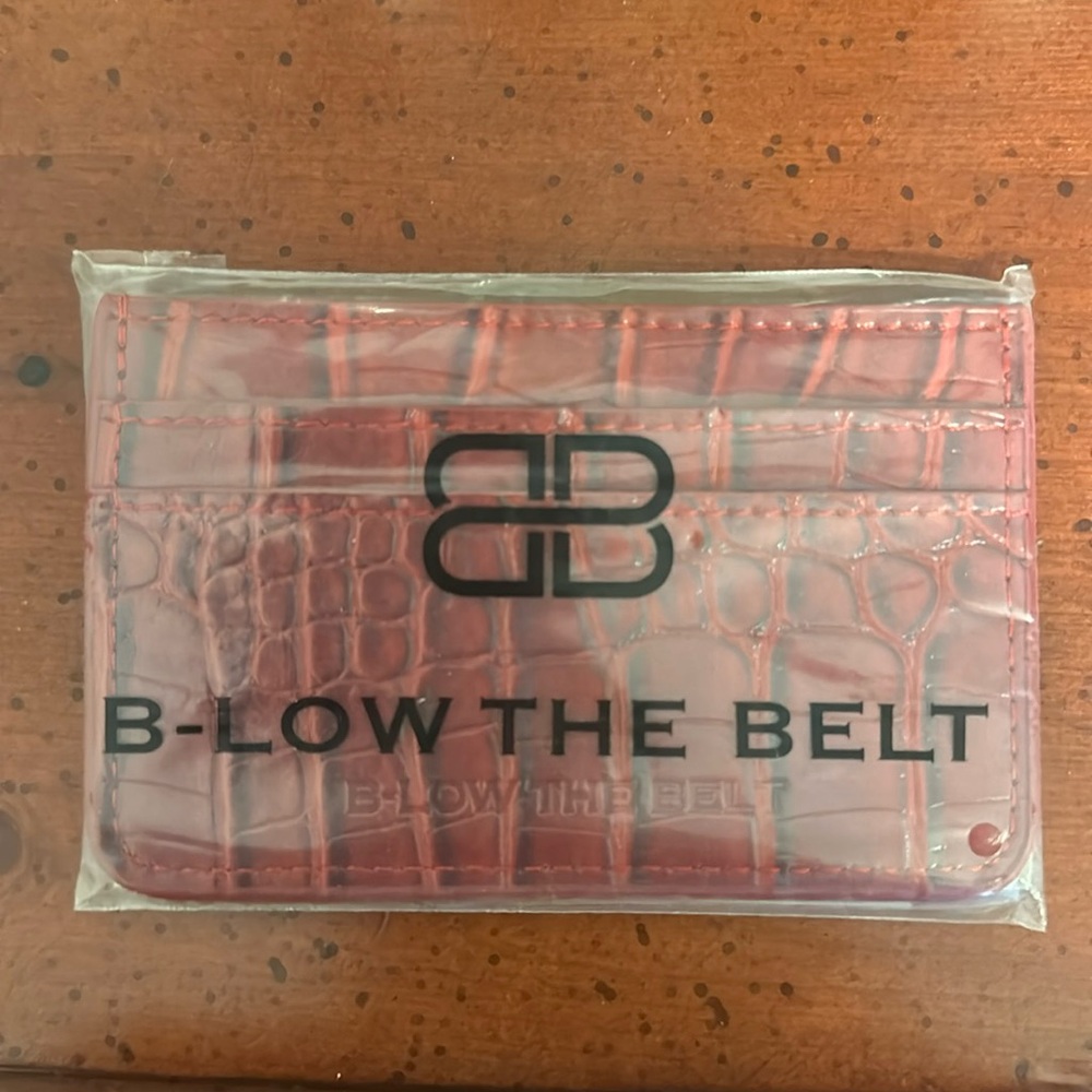 B-low the belt croc card case.